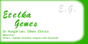 etelka gemes business card
