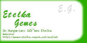 etelka gemes business card